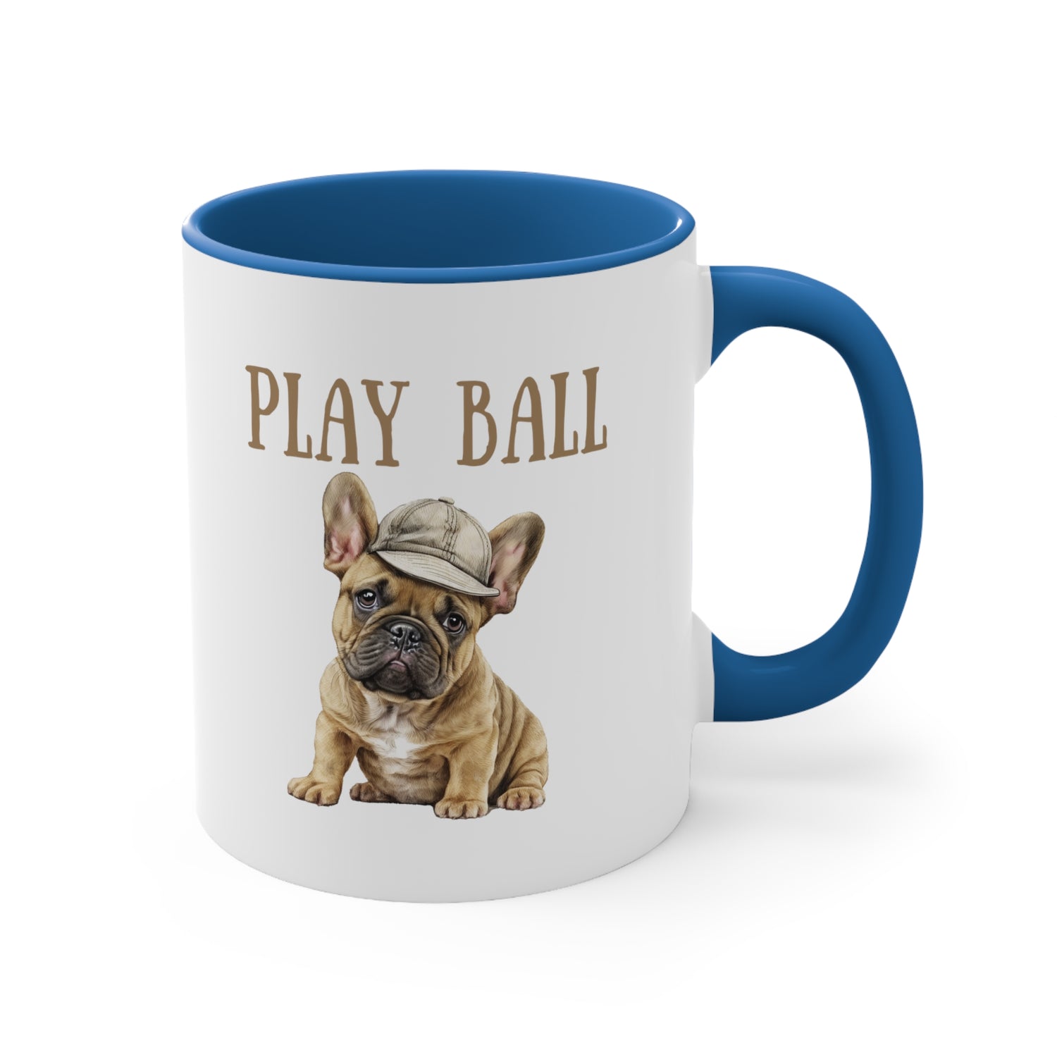 Play Ball with Frenchie Lover Multi-Color Coffee Mug for Dog Lovers