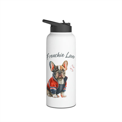 Frenchie Lover Baseball  Water Tumbler Stainless Steel Gift for Hot and Cold Drinks Frenchie Lover Dog Mom Gift for Him Gift for Her