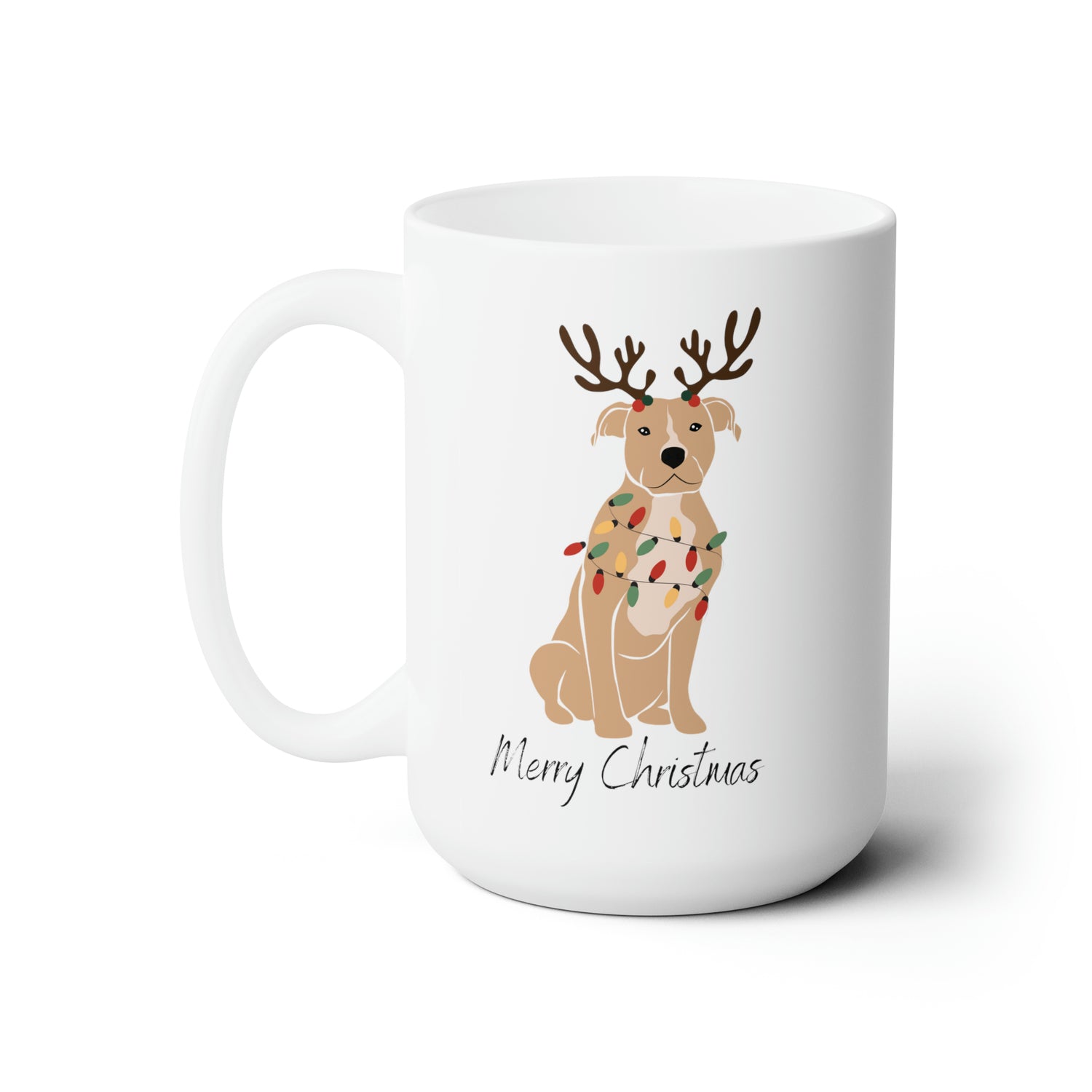 Classic Holiday Doggy Coffee Mugs  Ceramic Mug 15oz Gifts for Holiday Cups Cozy Cups Dog Mom Gifts Mug Gifts Printify