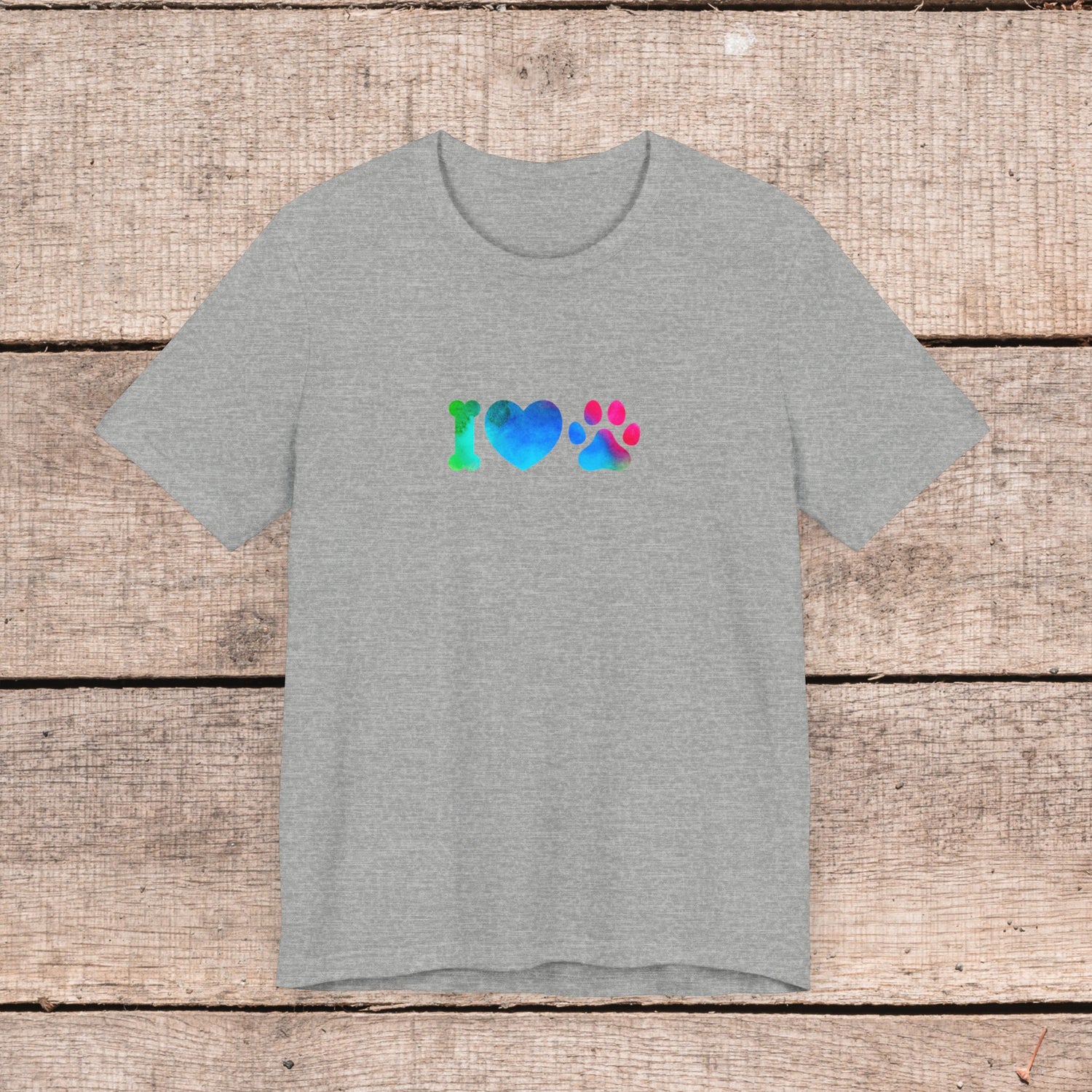 I Love My Dog with Hearts-- Comfy Womens Bella+Canvas Style Tee-- Gift for Her, Dog Mom Gift, Custom Dog Shirt