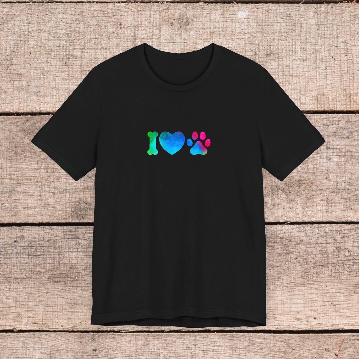 I Love My Dog with Hearts-- Comfy Womens Bella+Canvas Style Tee-- Gift for Her, Dog Mom Gift, Custom Dog Shirt