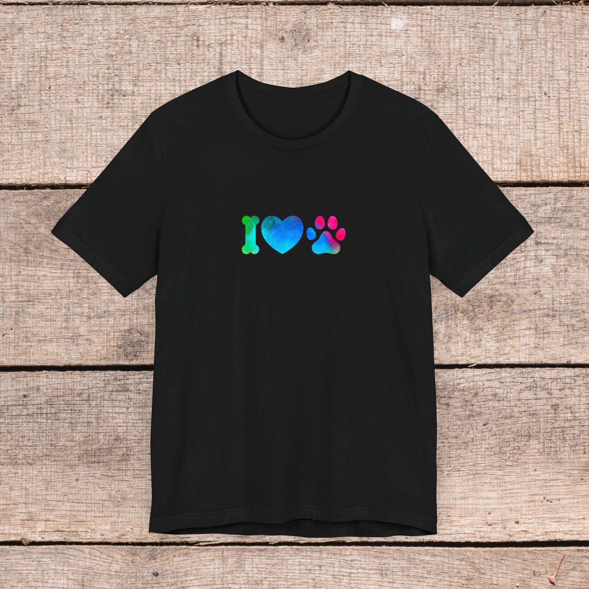 I Love My Dog with Hearts-- Comfy Womens Bella+Canvas Style Tee-- Gift for Her, Dog Mom Gift, Custom Dog Shirt