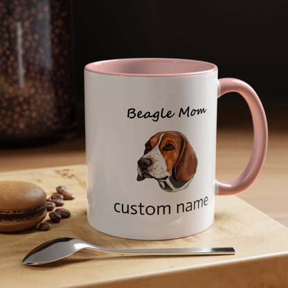 Personalized Custom Beagle Mug 11oz Ceramic – Multi-Color Coffee Mug for Dog Lovers, Special Holiday Gifts