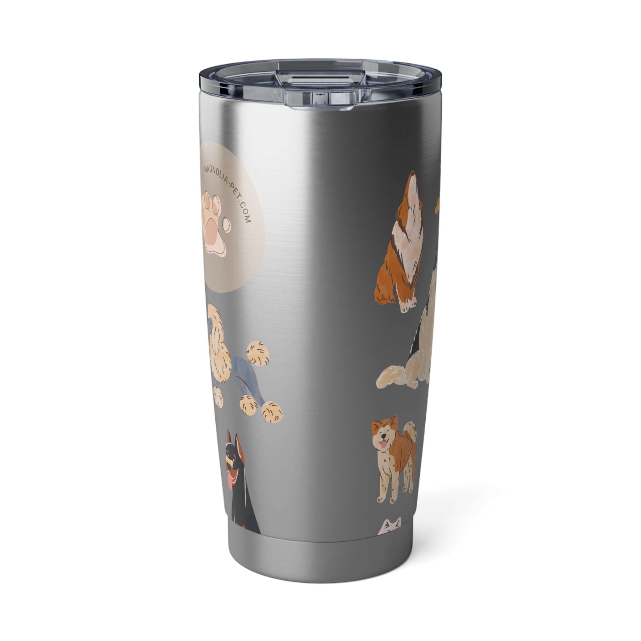 Special Magnolia Pet Dog Mug on Stainless Steel Tumbler 20oz for Dog Mom, Pet Owners, Dog Lover Gifts, Fun Dog Gift