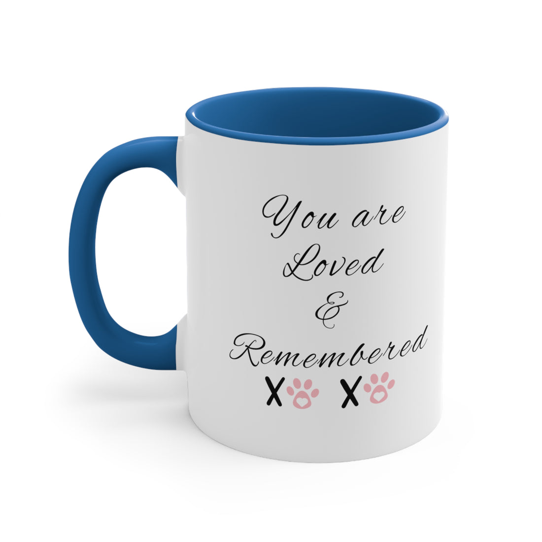 You are Loved and Remembered Custom Dog Memorial  Coffee Cup with Multi-Colors for Pet Lovers