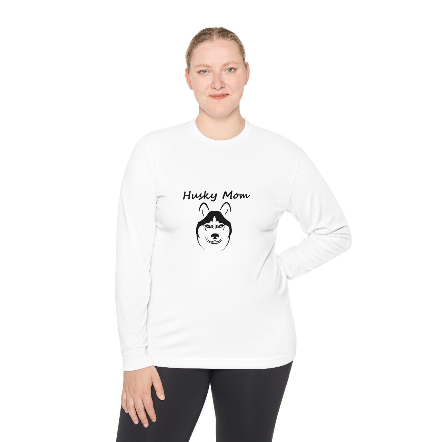 Husky Dog Mom Longsleeve T-shirt - Bella Canvas 3001U | Gifts for Her, Dog Lover Gift, Unique Pet Owner Shirt