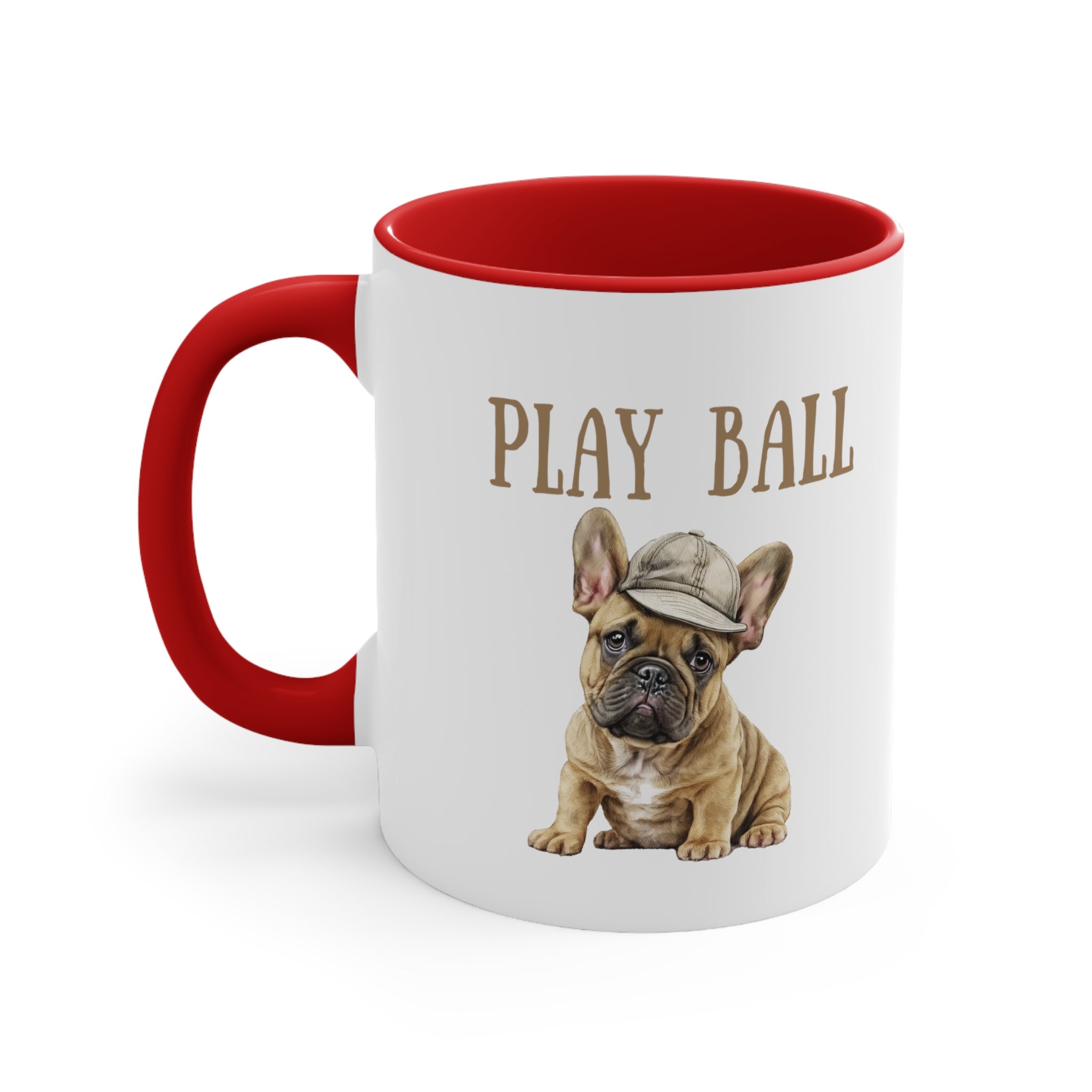 Play Ball with Frenchie Lover Multi-Color Coffee Mug for Dog Lovers