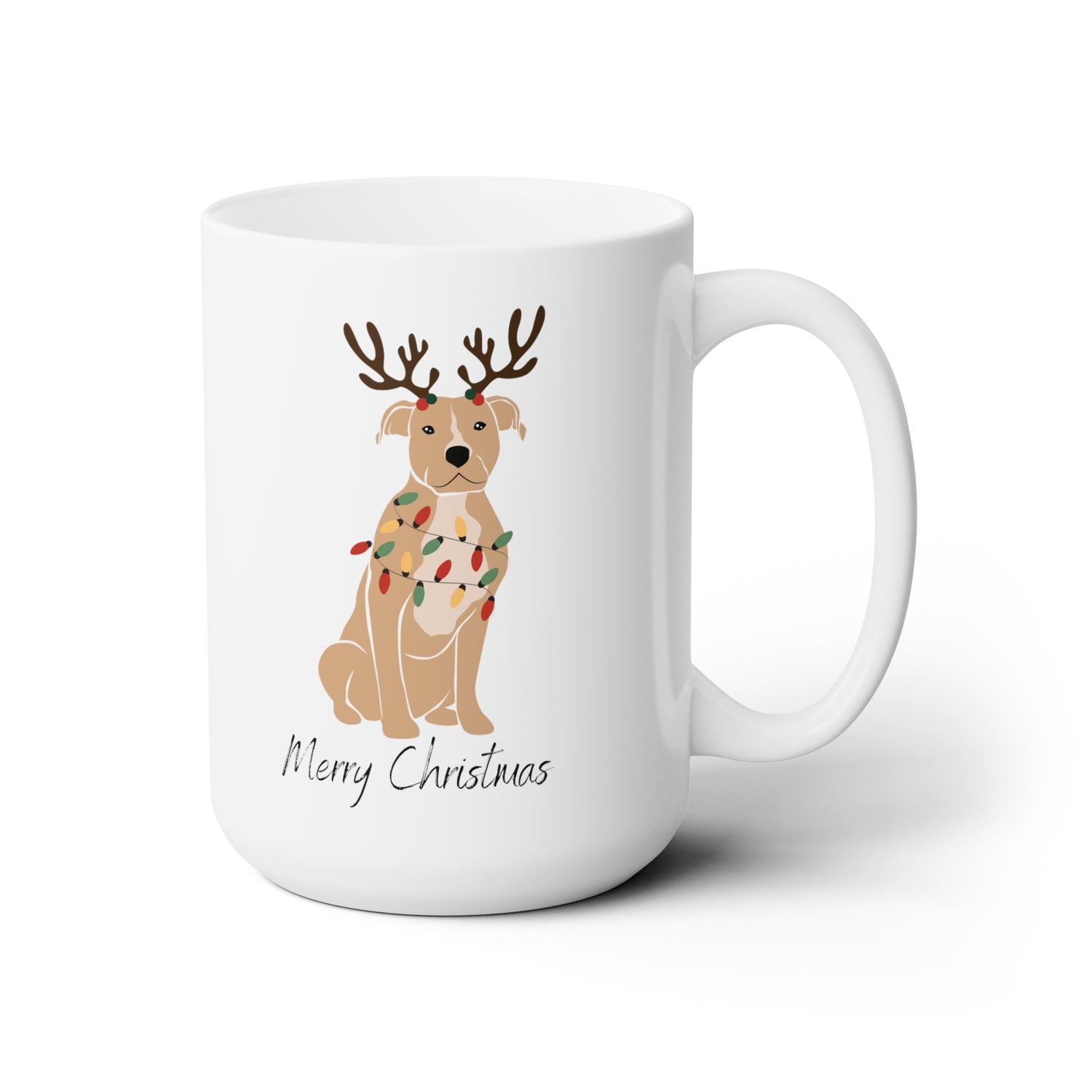 Classic Holiday Doggy Coffee Mugs  Ceramic Mug 15oz Gifts for Holiday Cups Cozy Cups Dog Mom Gifts Mug Gifts Printify