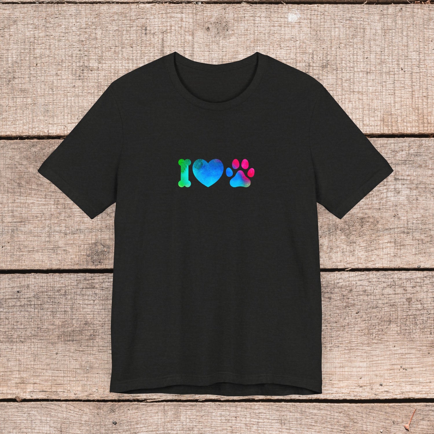 I Love My Dog with Hearts-- Comfy Womens Bella+Canvas Style Tee-- Gift for Her, Dog Mom Gift, Custom Dog Shirt