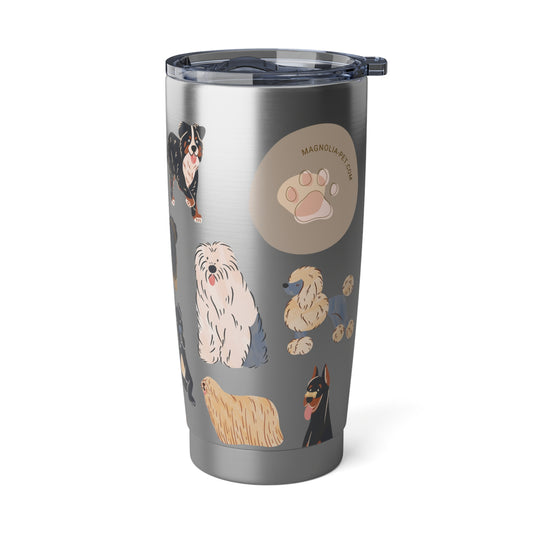 Special Magnolia Pet Dog Mug on Stainless Steel Tumbler 20oz for Dog Mom, Pet Owners, Dog Lover Gifts, Fun Dog Gift