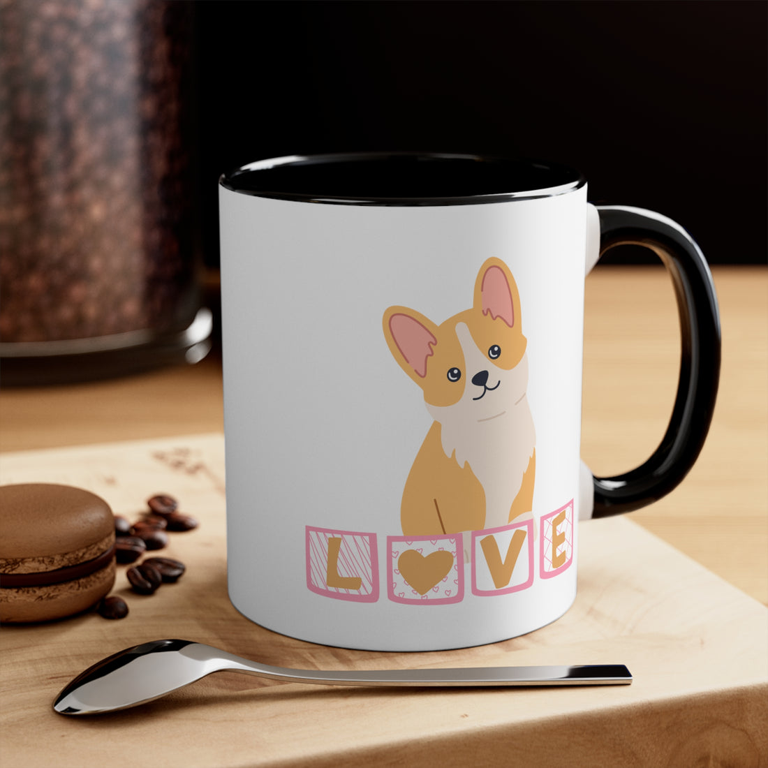 Pink Corgi Coffee Mug, 11oz Multi Colors for Dog Lovers and Pet Owners