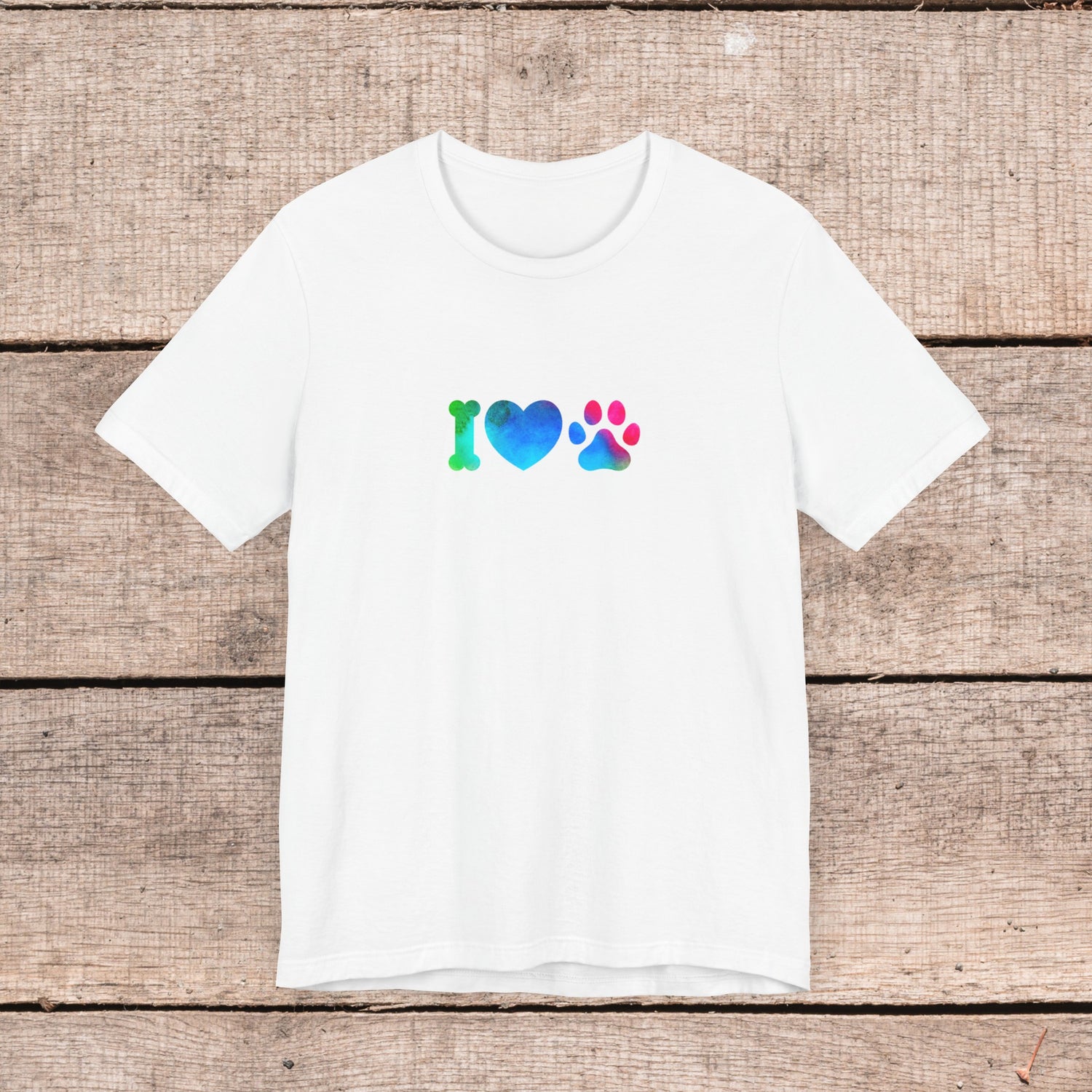 I Love My Dog with Hearts-- Comfy Womens Bella+Canvas Style Tee-- Gift for Her, Dog Mom Gift, Custom Dog Shirt