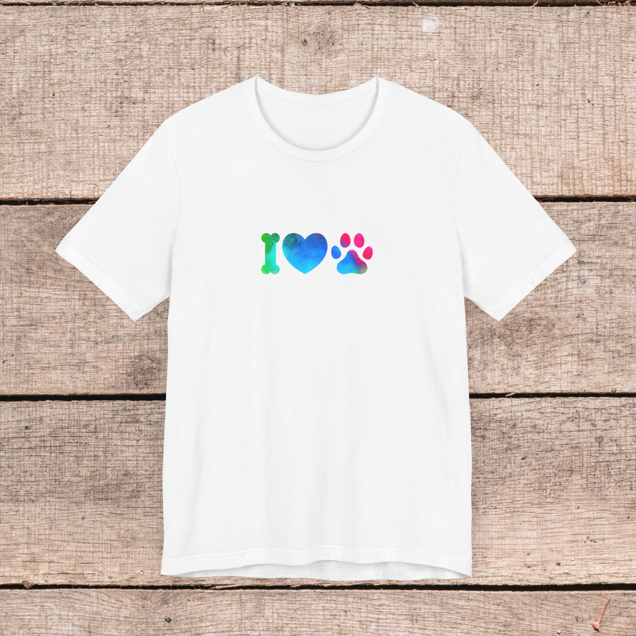 I Love My Dog with Hearts-- Comfy Womens Bella+Canvas Style Tee-- Gift for Her, Dog Mom Gift, Custom Dog Shirt