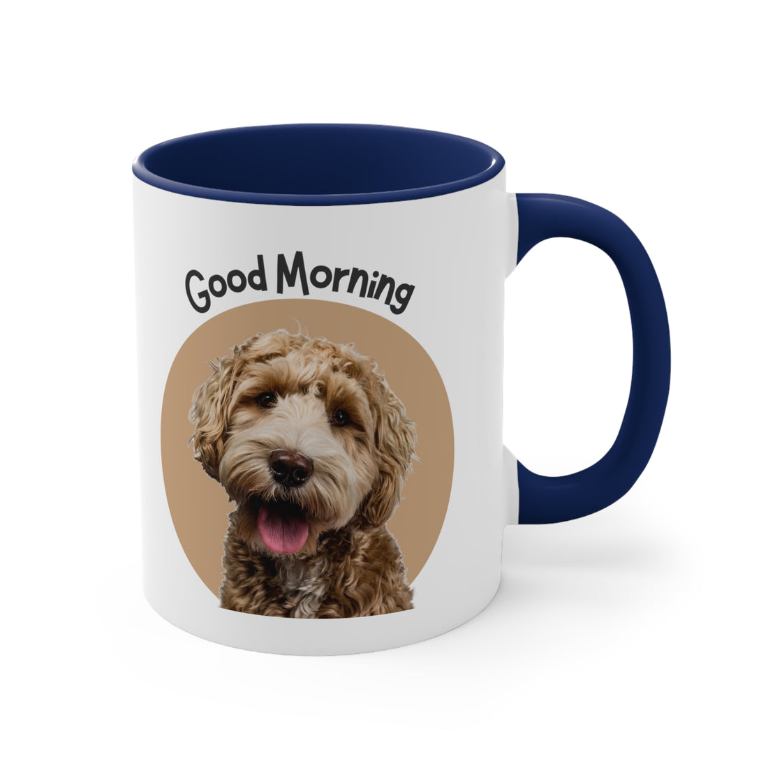 Custom Good Morning Doodle Dog Coffee Mug, 11oz Multi Colors Classic Style Dog Lover Gifts Special Dog Gifts Holiday Gifts Printify