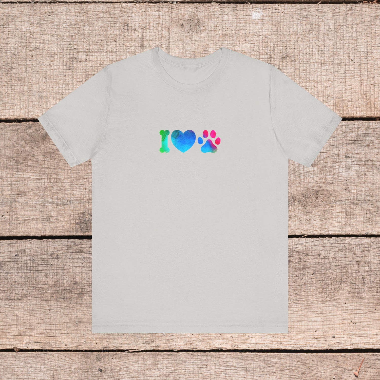 I Love My Dog with Hearts-- Comfy Womens Bella+Canvas Style Tee-- Gift for Her, Dog Mom Gift, Custom Dog Shirt