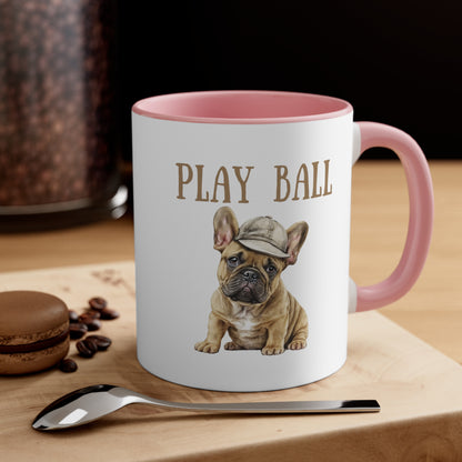 Play Ball with Frenchie Lover Multi-Color Coffee Mug for Dog Lovers