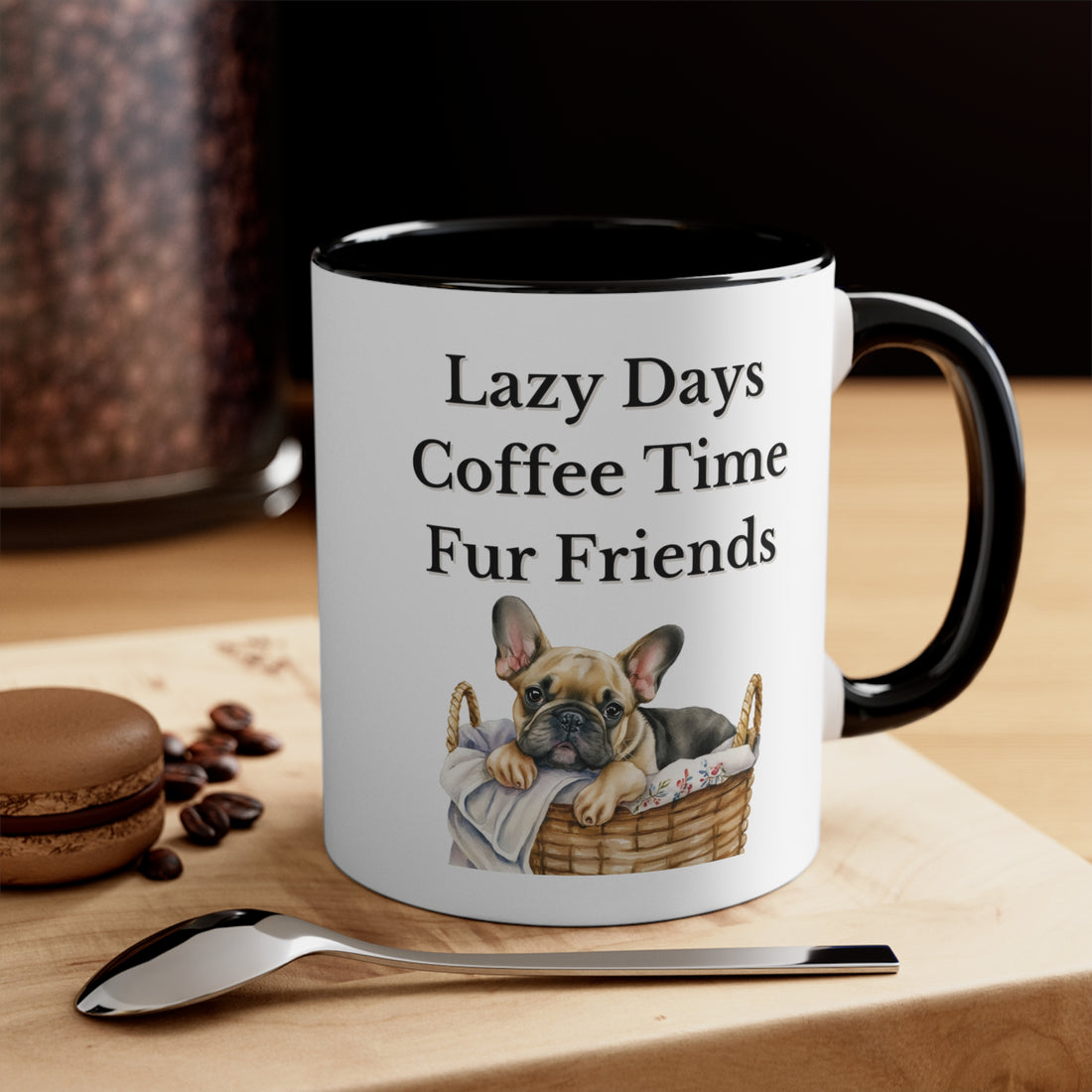 Lazy Days, Coffee Time, Fur Friends Multi-Color Coffee Mug