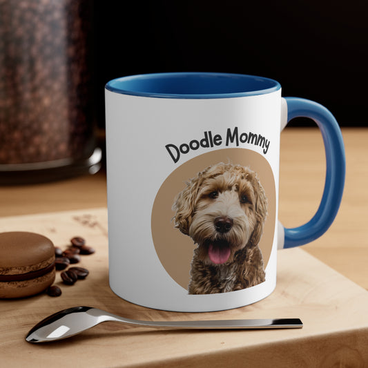 Custom Doodle Mommy Coffee Mug, 11oz Multi Colors Classic Style Dog Lover Gifts Special Dog Gifts Holiday Gifts Printify