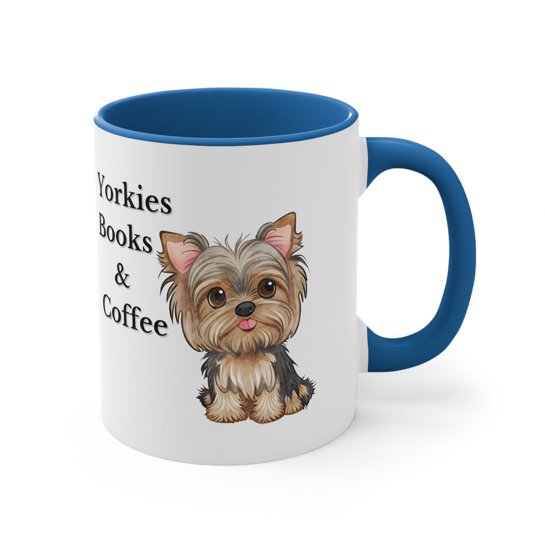 Yorkies, Books and Coffee Custom Coffee Mug with Multi-Colors