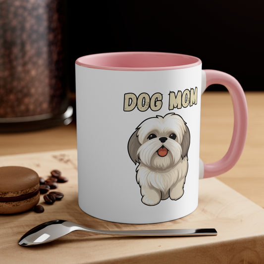 Dog Mom Coffee Mug, 11oz Multi Colors Classic Style for Dog Moms and Dog Lover Gifts
