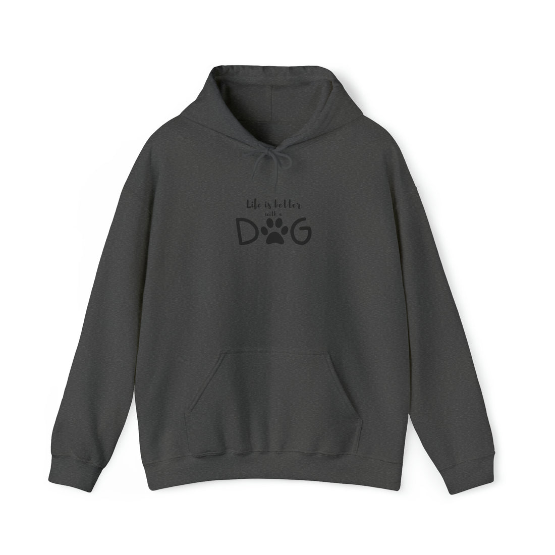 Life is Better with a Dog Hoodie, Cotton Pullover Sweatshirt