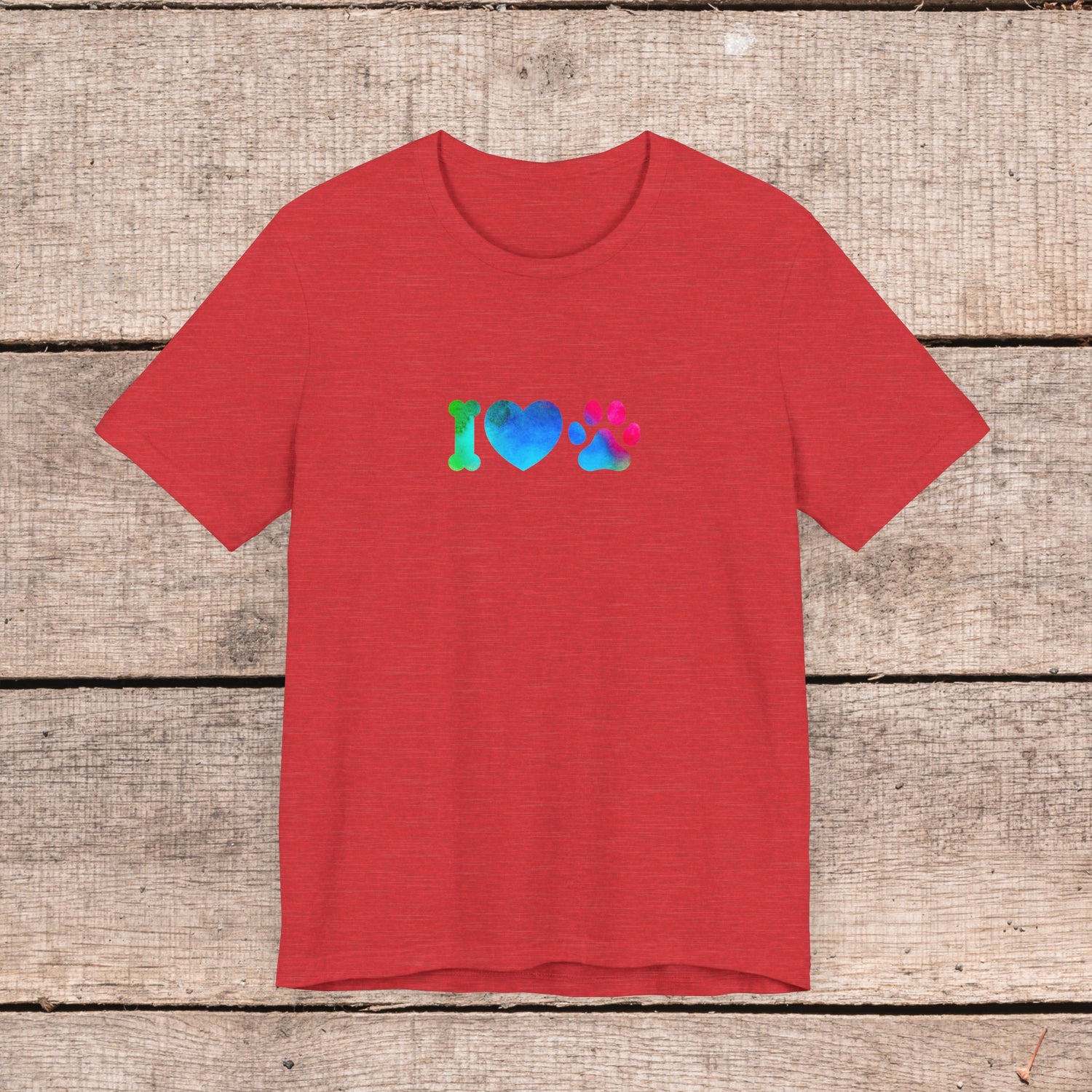 I Love My Dog with Hearts-- Comfy Womens Bella+Canvas Style Tee-- Gift for Her, Dog Mom Gift, Custom Dog Shirt