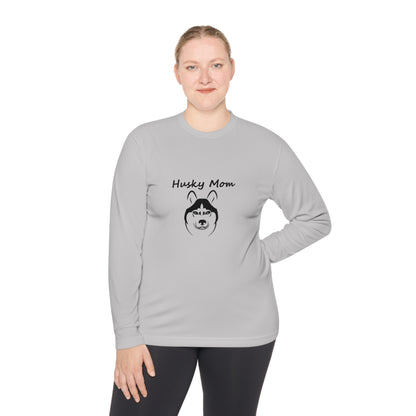 Husky Dog Mom Longsleeve T-shirt - Bella Canvas 3001U | Gifts for Her, Dog Lover Gift, Unique Pet Owner Shirt