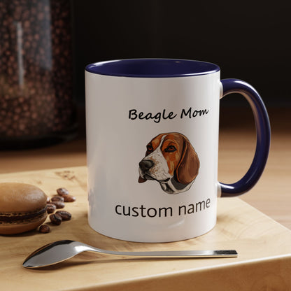 Personalized Custom Beagle Mug 11oz Ceramic – Multi-Color Coffee Mug for Dog Lovers, Special Holiday Gifts