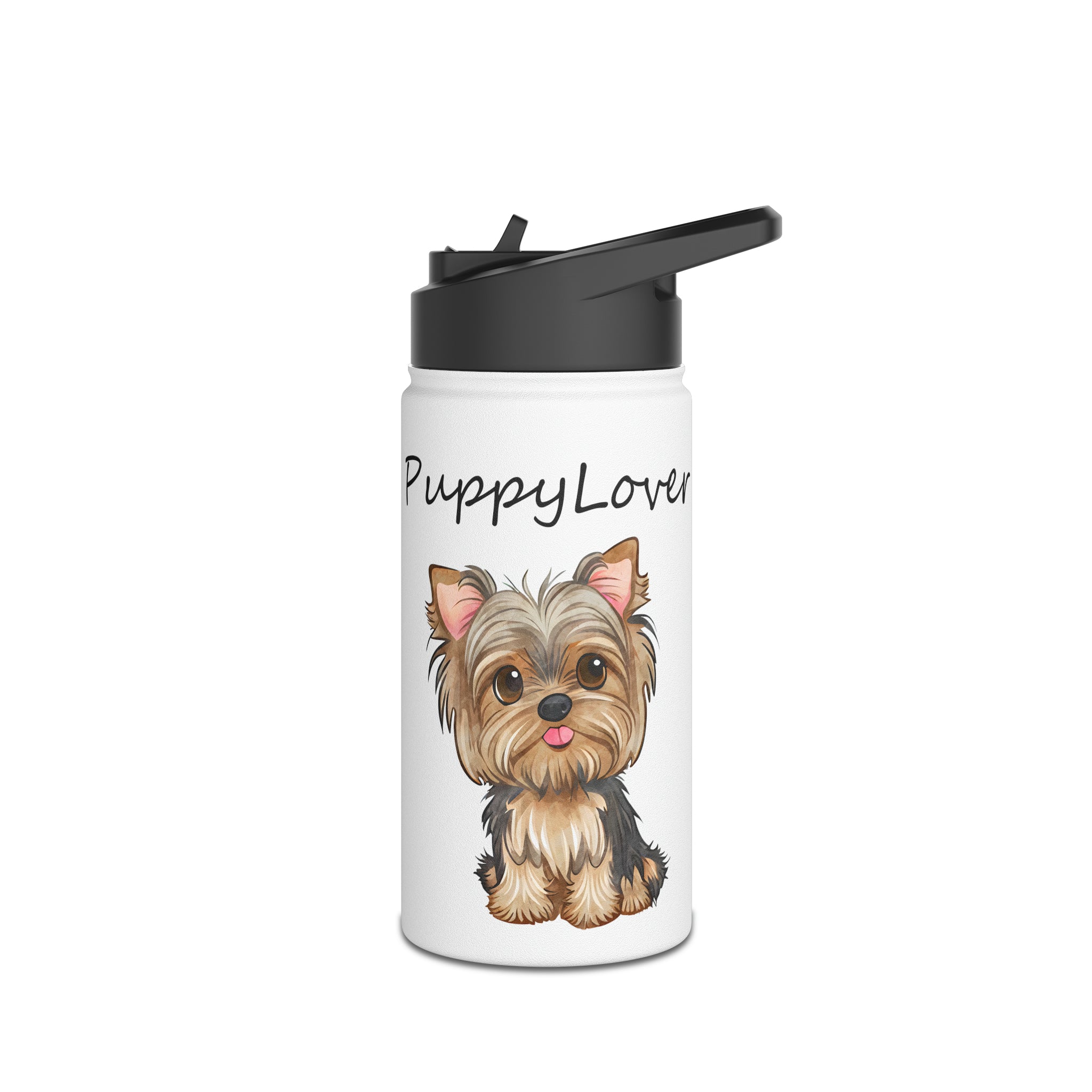 Cute Yorkie Puppy Lover Stainless Steel Water Tumbler Gift for Yorkie Lover Dog Mom Dog People Kids Gifts