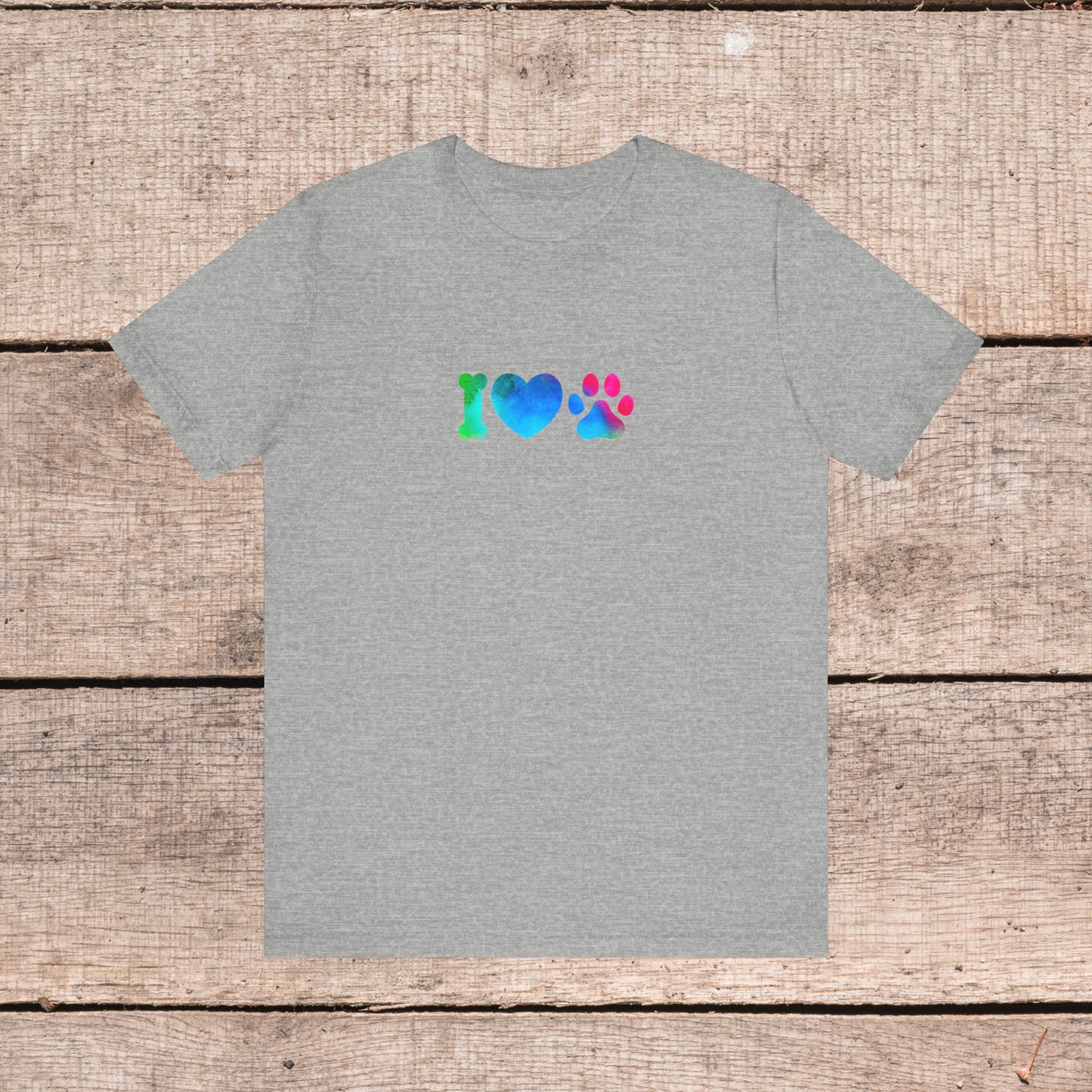 I Love My Dog with Hearts-- Comfy Womens Bella+Canvas Style Tee-- Gift for Her, Dog Mom Gift, Custom Dog Shirt