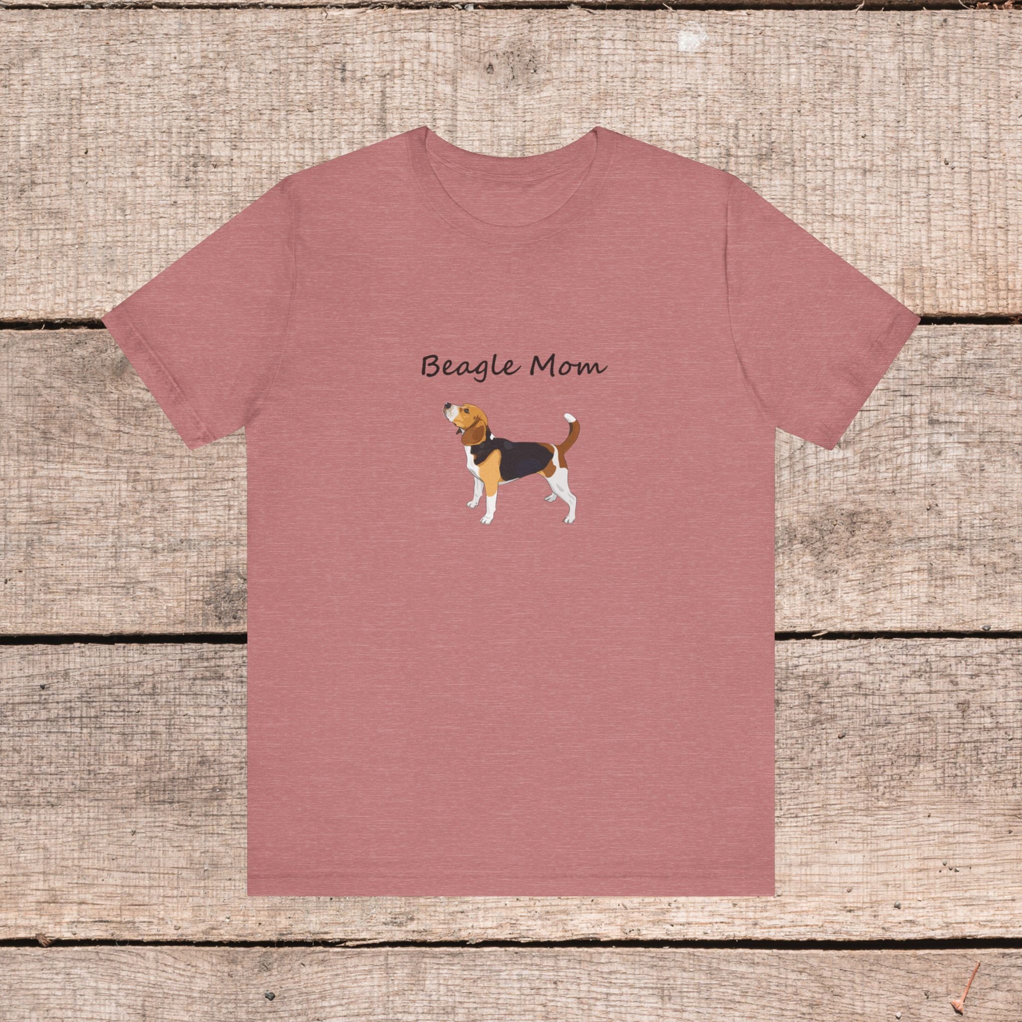 Beagle Mom Short Sleeve Tee, Gift for Her, Bella Canvas 3001, Dog Mom Shirt, Dog Lover Gift, Birthday Gift, Dog Mom Gift, Pet Owner Shirt