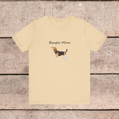 Beagle Mom Short Sleeve Tee, Gift for Her, Bella Canvas 3001, Dog Mom Shirt, Dog Lover Gift, Birthday Gift, Dog Mom Gift, Pet Owner Shirt