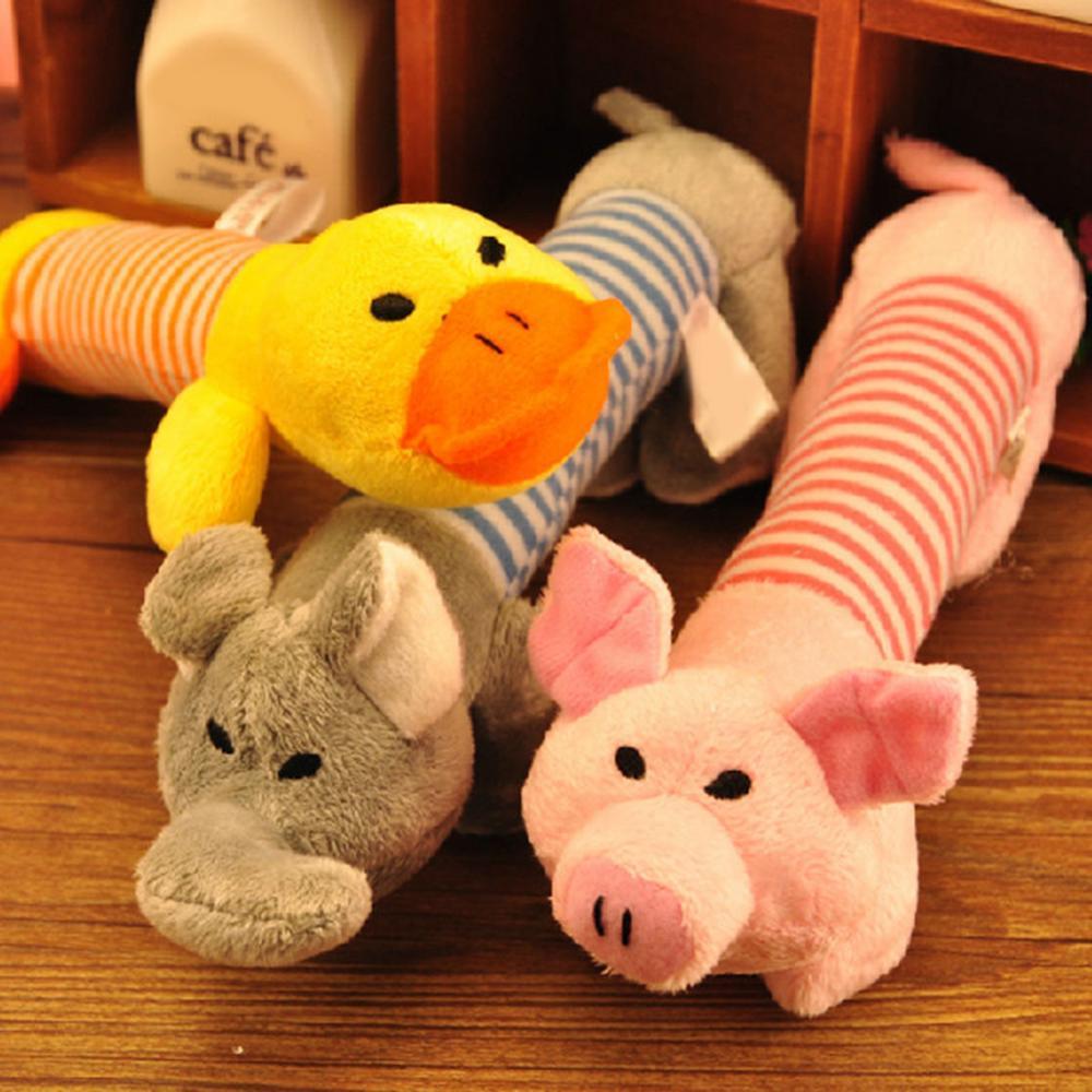 Chew Toys for Dogs Elephant Pig Duck Squeaky Squeaker Plush Chew Bite Resistant Play Souud Toy for Pet Puppy Dog Pets Accessories Supplies My Magnolia Shop