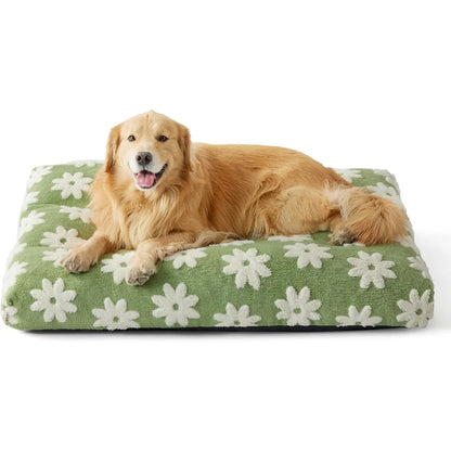 Extra Large Dog Bed | Removable Cover, Cute Modern Fuzzy Plush, Anti-Slip Bottom | Premium Comfort for Pets