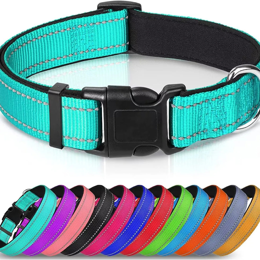 Reflective Dog Collar - Adjustable Padded Collar for Small and Large Dogs | Perfect Pet Owner Gifts &amp; Dog Lover Accessories