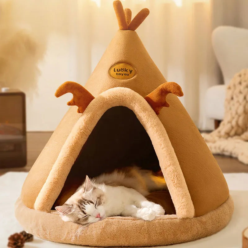 New Pet Tent House Cat/Dog Bed  Indoor Outdoor Tent With Cushion