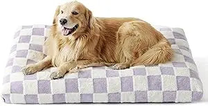 Extra Large Dog Bed | Removable Cover, Cute Modern Fuzzy Plush, Anti-Slip Bottom | Premium Comfort for Pets