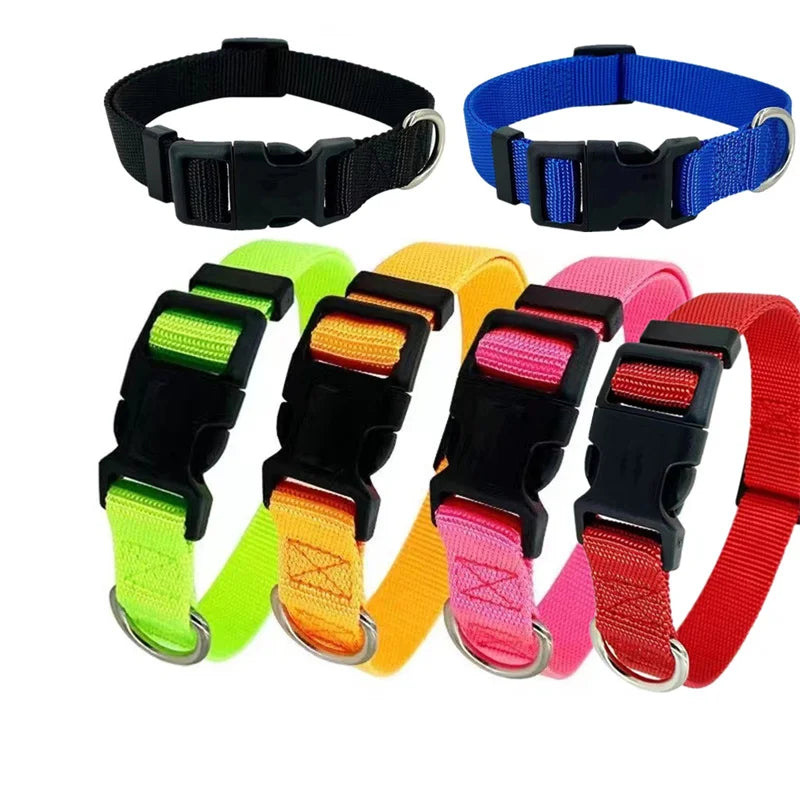 Dog Collar Adjustable Nylon with Clip for Small and Medium Dogs – Durable &amp; Comfortable