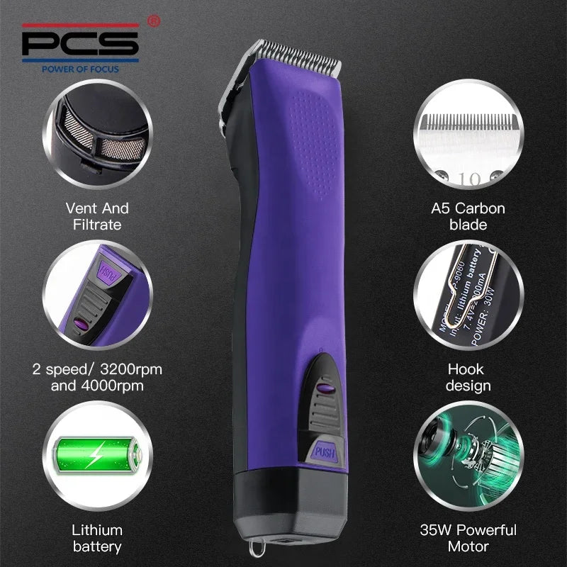 Grooming Clippers – High-Power Rechargeable Electric Pet Hair Trimmer for Dogs &amp; Horses