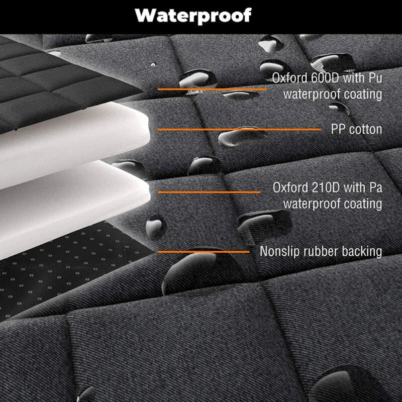 Waterproof Dog Car Seat Cover Pad - Double-Sided Fabric, Anti-Scratch Mat | Pet Travel Seat Protector for Kennels &amp; Cars