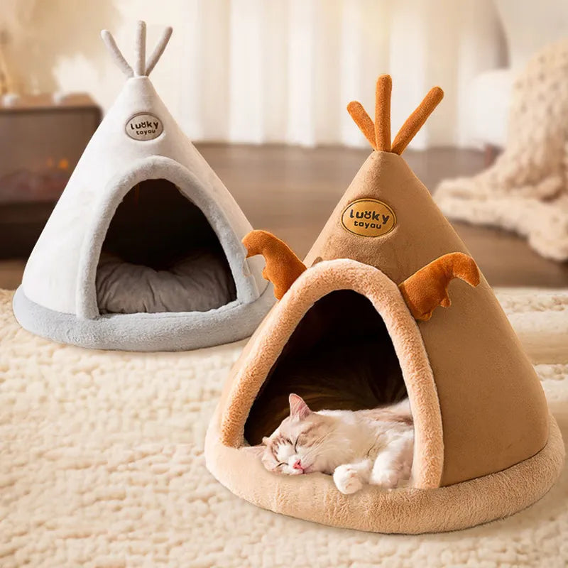 New Pet Tent House Cat/Dog Bed  Indoor Outdoor Tent With Cushion