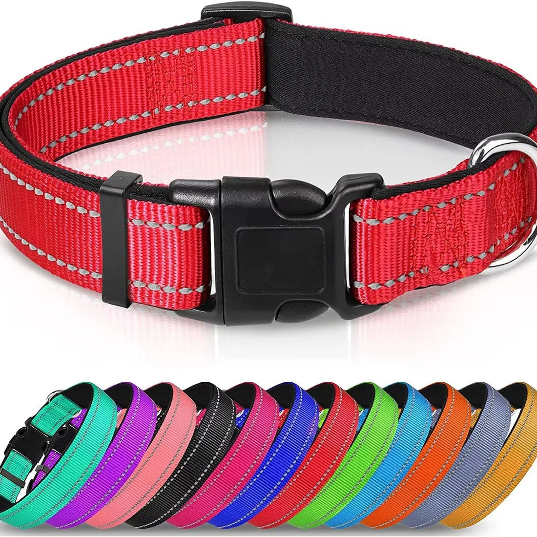 Reflective Dog Collar - Adjustable Padded Collar for Small and Large Dogs | Perfect Pet Owner Gifts &amp; Dog Lover Accessories