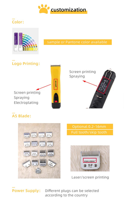 Grooming Clippers – High-Power Rechargeable Electric Pet Hair Trimmer for Dogs &amp; Horses