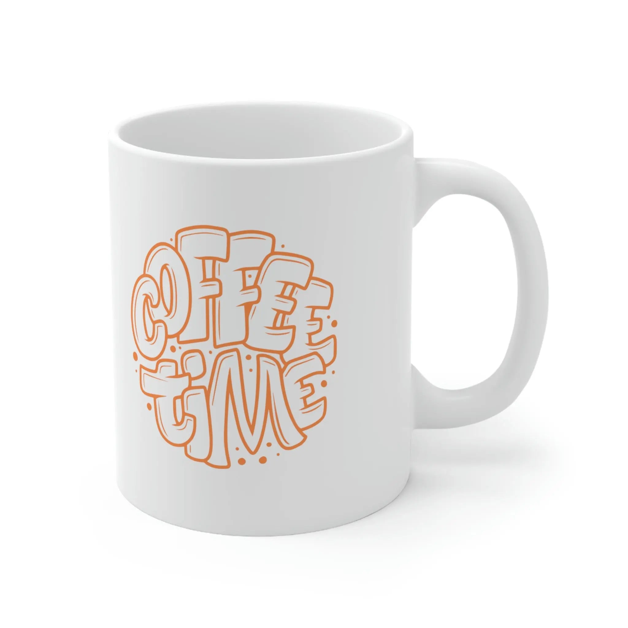 Custom Coffee Time Coffee Cup- Classic Ceramic Mug 11oz Printify