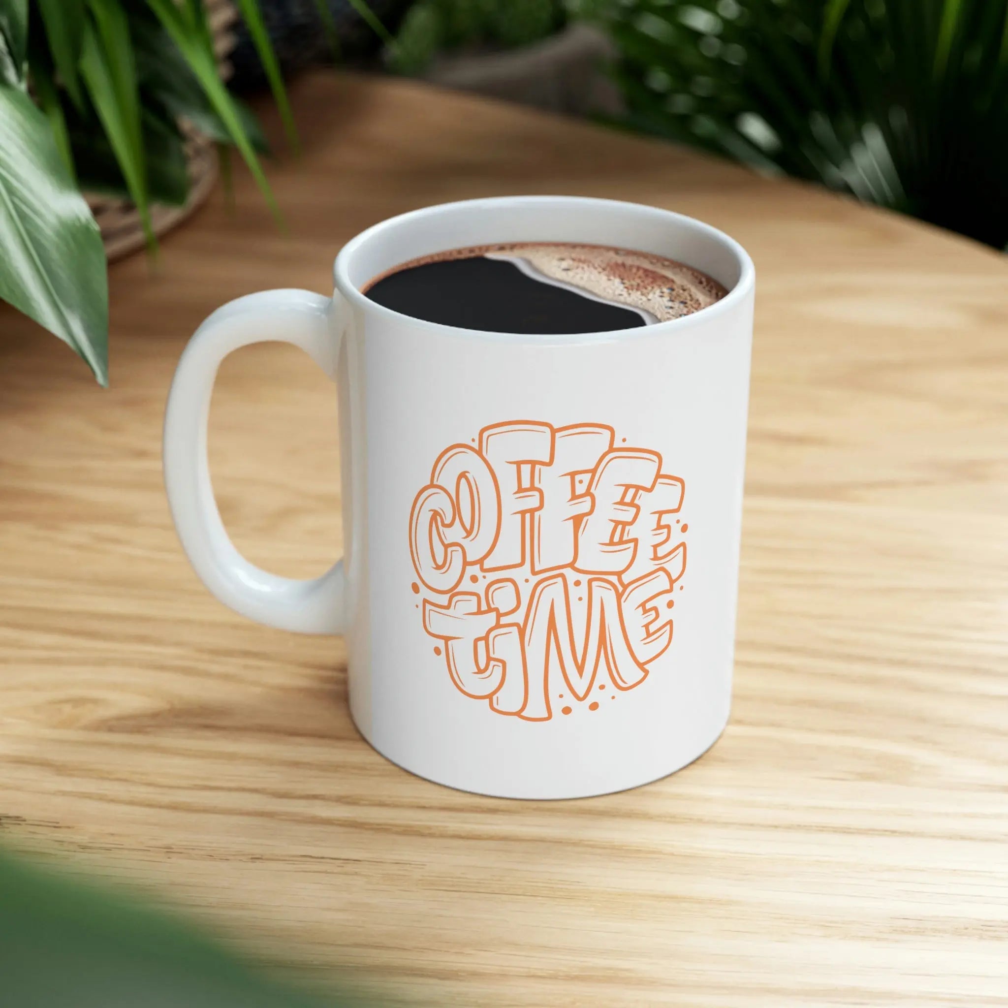 Custom Coffee Time Coffee Cup- Classic Ceramic Mug 11oz Printify