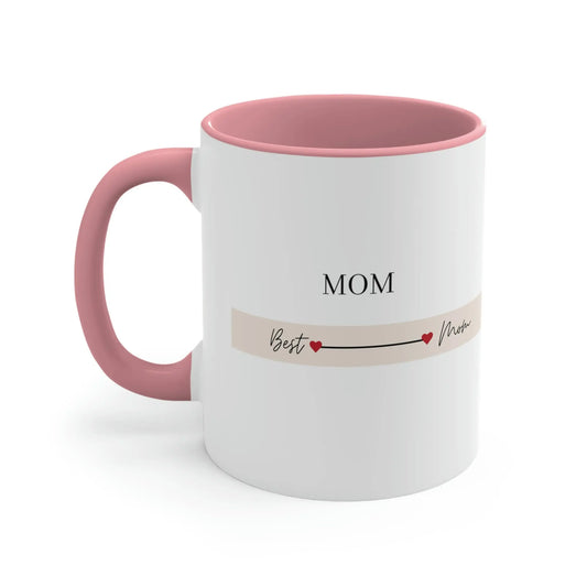 Custom Mom Coffee Cup, Mothers Coffee Cup-Accent Coffee Mug, 11oz Printify