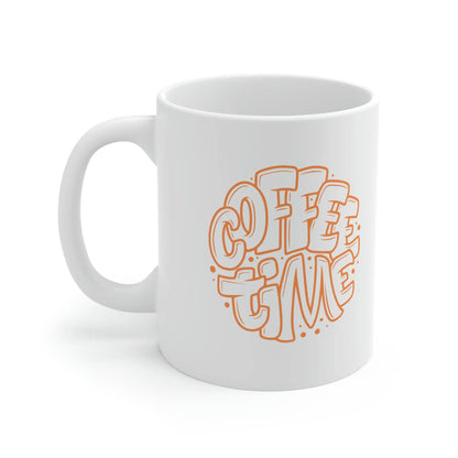 Custom Coffee Time Coffee Cup- Classic Ceramic Mug 11oz Printify