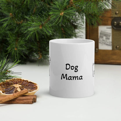 Dog Mama- Pug Mug-Ceramic White Glossy Mug- Hot Drinks- Gifts for Dog Owners MyMagnoliaShop